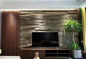 Панель декоративная HL6003A -H Грибной камень Cement grey - Фото интерьеров №7