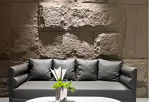 Панель декоративная HLR6012-02 ROCK камень White jade - Фото интерьеров №7